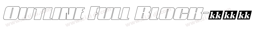 Outline Full Block字体转换